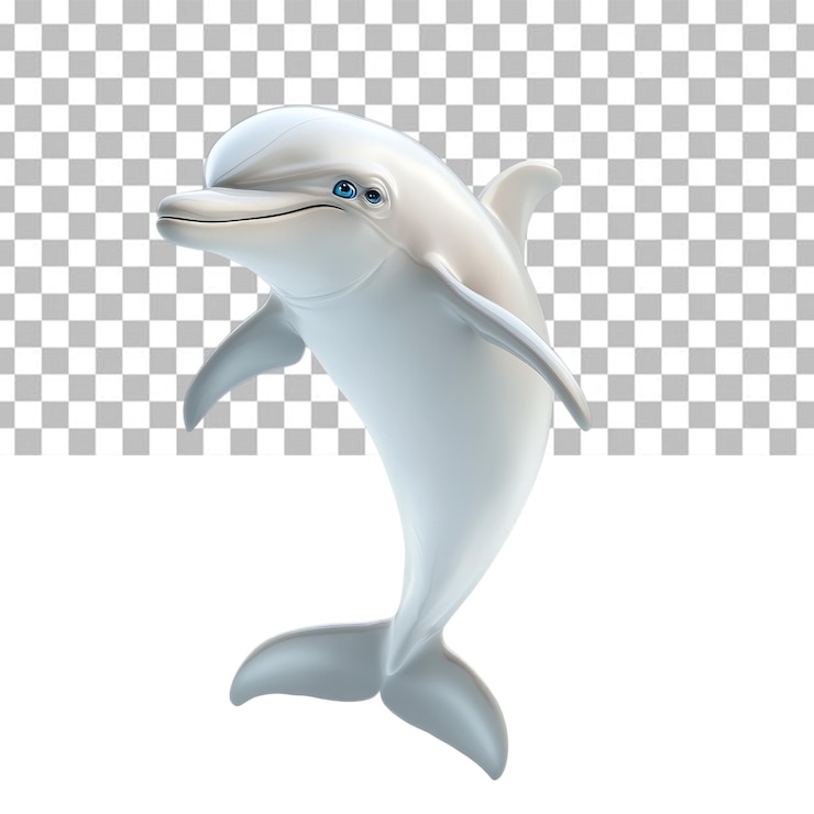 PSD spieliger zeichentrickdelfin