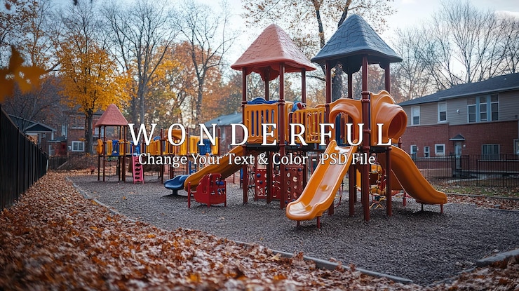PSD spielplatz im herbst