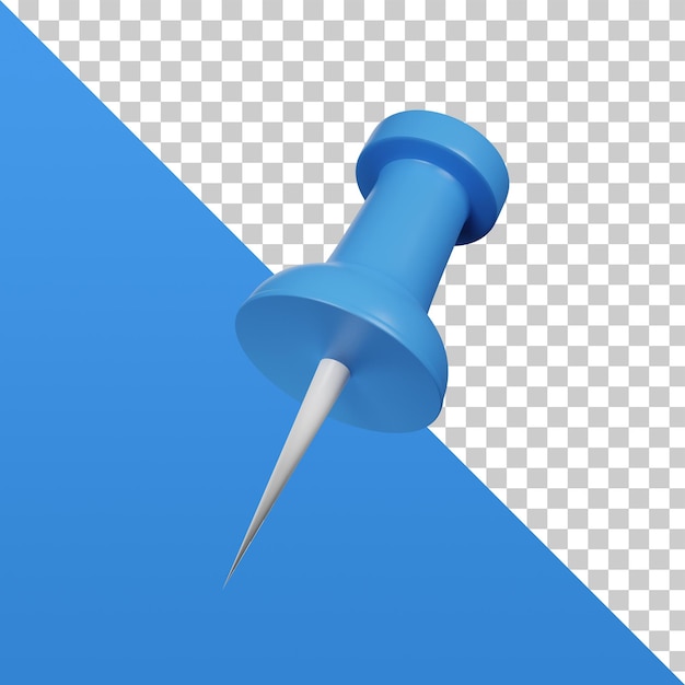 Spilla di carta blu 3d Psd Premium