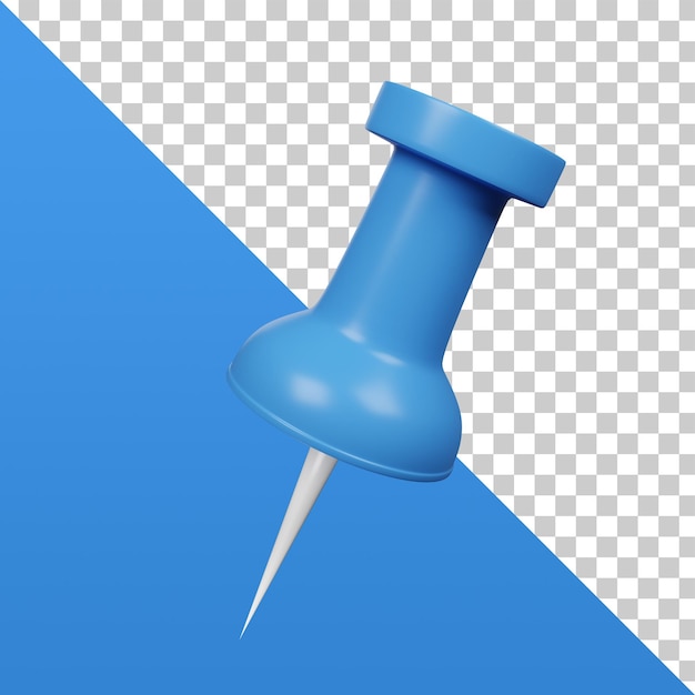 Spilla di carta blu 3d Psd Premium