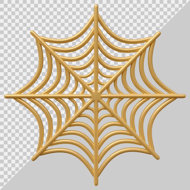 Spinnennetz-Icon-Design in 3D-Rendering