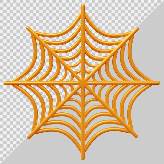 Spinnennetz-Icon-Design in 3D-Rendering