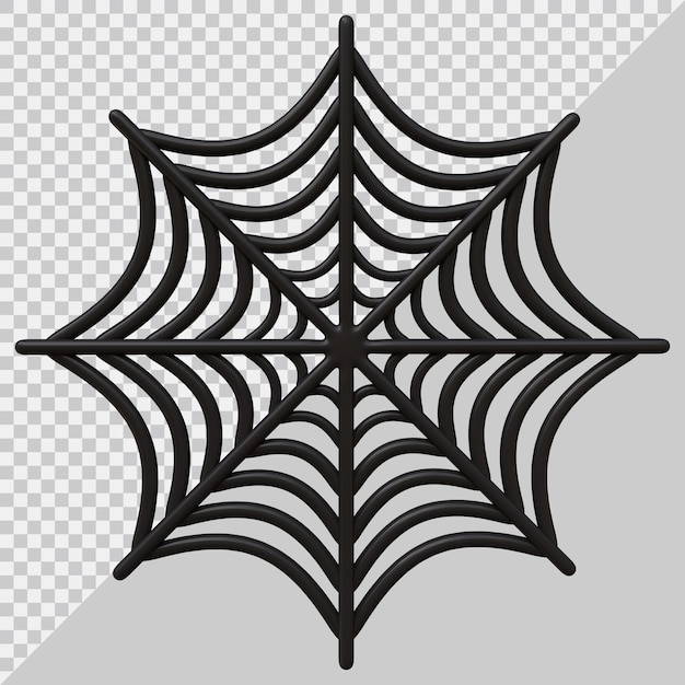 Spinnennetz-Icon-Design in 3D-Rendering