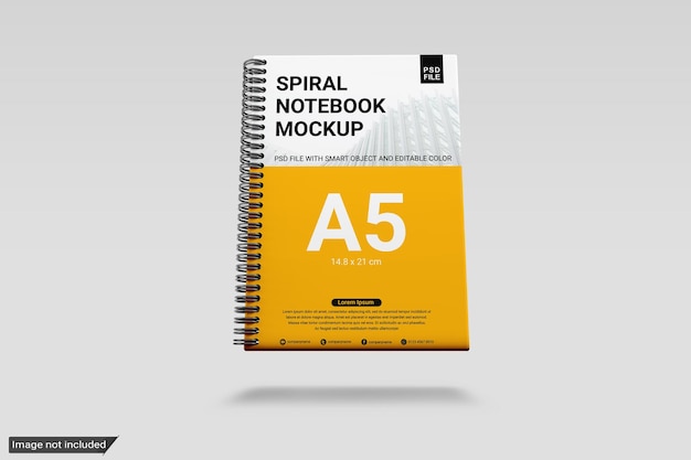 Spiral notebook mockup