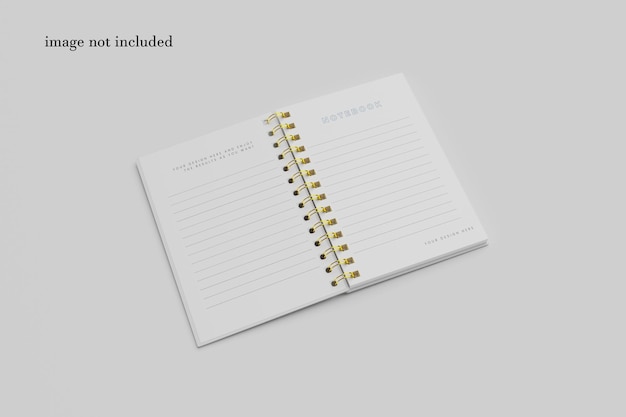 Spiral notebook mockup