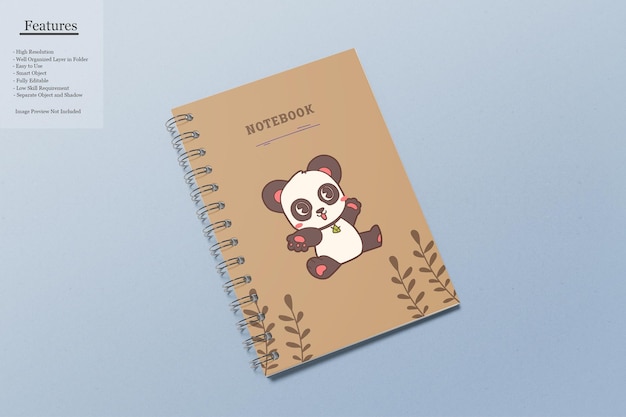 Spiral notebook mockup