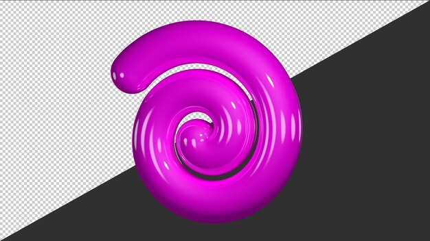 Spirale 3D di colore rosa