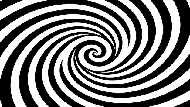 une spirale noire et blanche est une spirale
