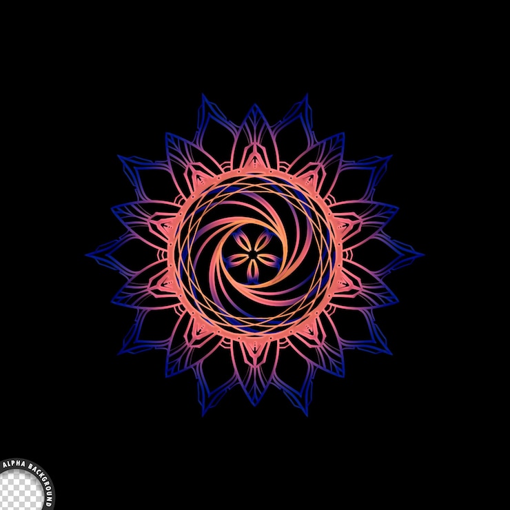 PSD spirale ornamentale disegnata a mano