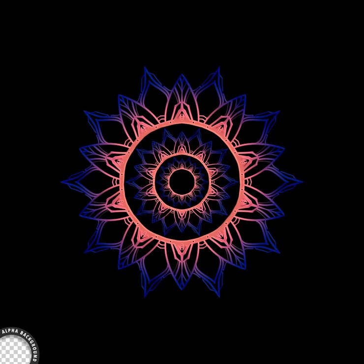 PSD spirale ornamentale disegnata a mano