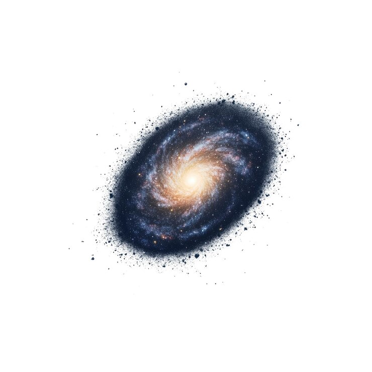 PSD spiralgalaxie im weltraum