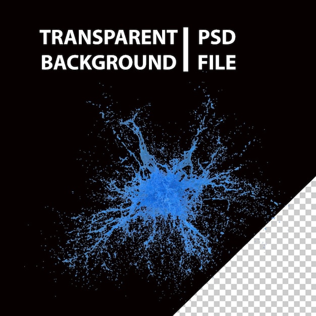 PSD splash azul png