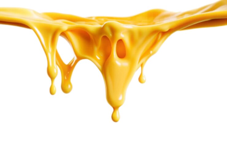 Splash Cheese with the drip and melting sauce splashing