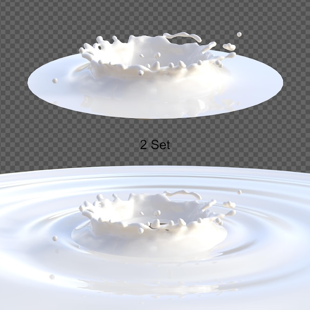 PSD splash de crema aislado 3d render