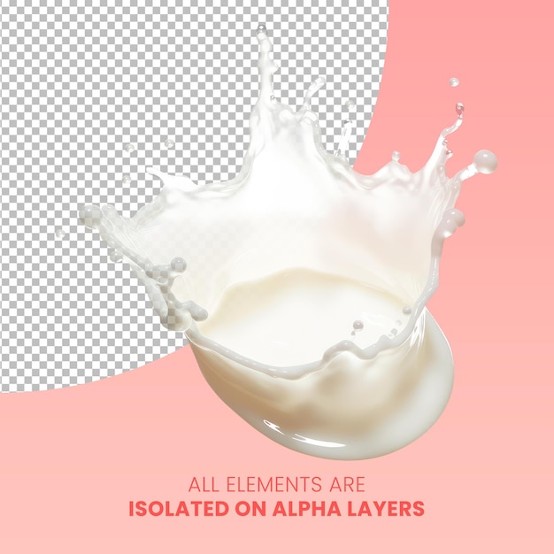 Splash de crème de soin de la peau produit PSD sans arrière-plan