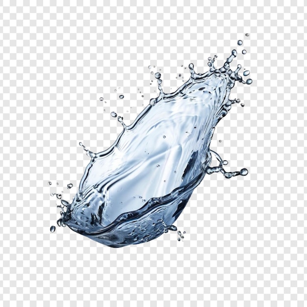 Splash de água líquido dinâmico fluindo cristal claro puro refrescante bolhas transparência Desi