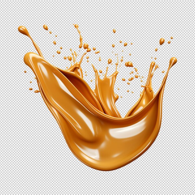 Splash de caramelo isolado em fundo transparente