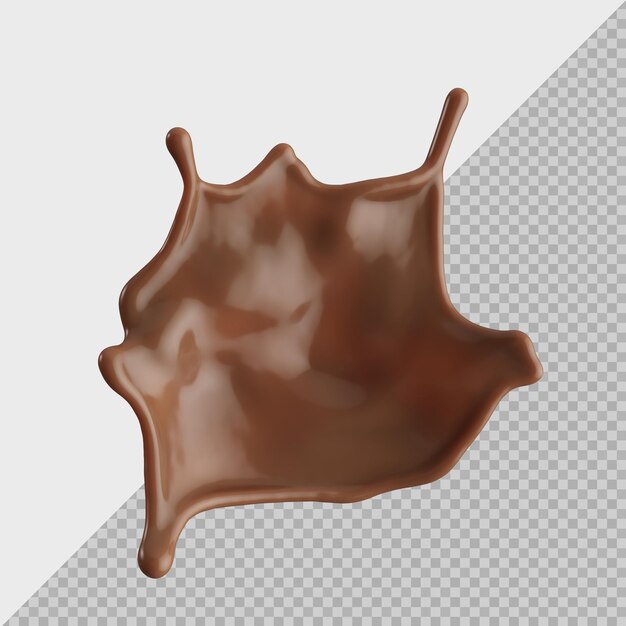 Splash di latte al cioccolato 3D realistico