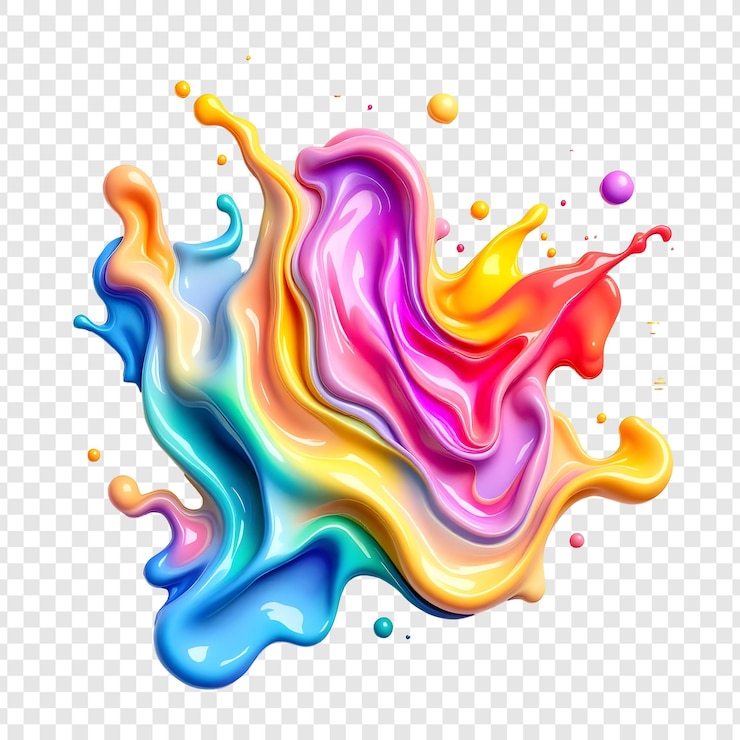 PSD splash di vernice arcobaleno