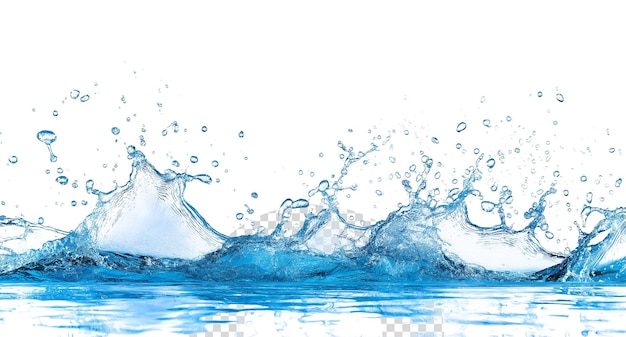 Splash d'eau isolé sur un fond transparent