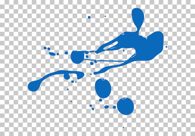 Splash elemento di progettazione di vernice disegnata a mano sfondo trasparente