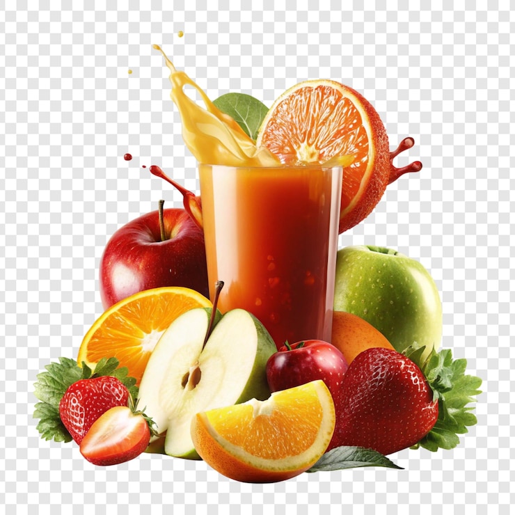 PSD splash de jus de fruits frais
