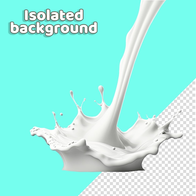 Splash de lait ou de crème isolé sur fond blanc