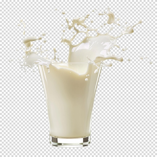 PSD splash le lait isolé sur un fond transparent