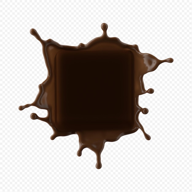 Splash de leche con chocolate aislado