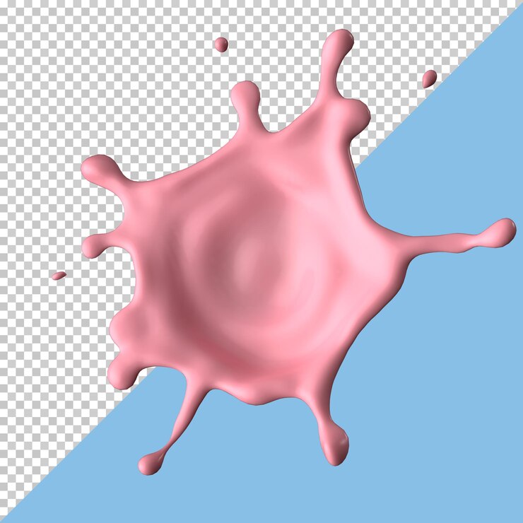 Splash de leche de fresa aislado