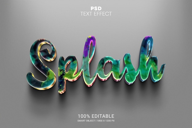 PSD splash psd bearbeitbares texteffektdesign