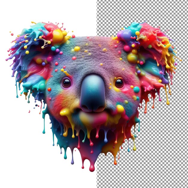 Splash Safari Colorful Animal Face Isolation (Isolamento delle facce degli animali colorati)