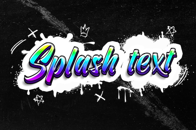 Splash Text Effect
