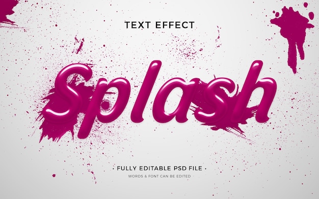 PSD splash-text-effekt