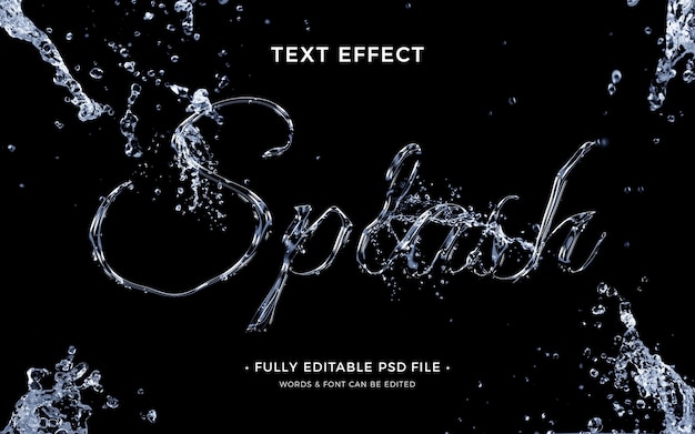 PSD splash-text-effekt