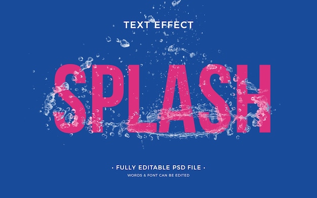 Splash-Text-Effekt