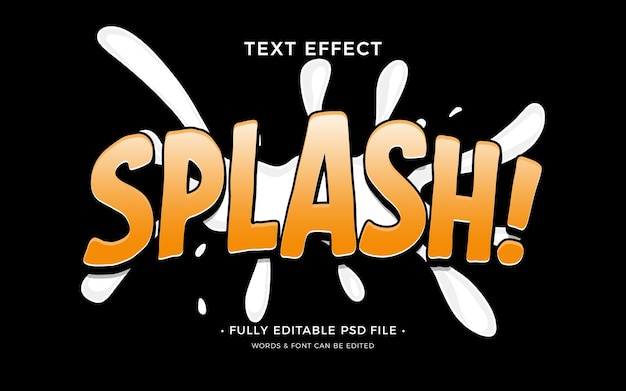 Splash-Text-Effekt