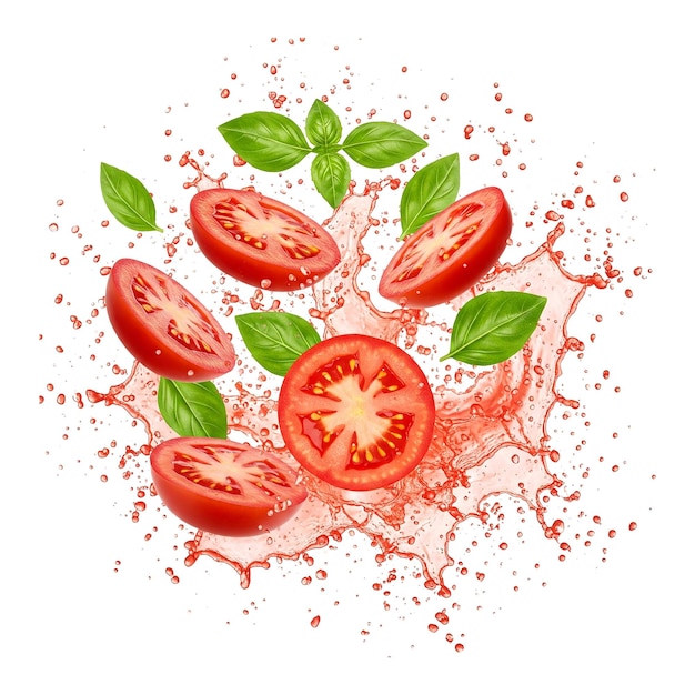 Splash à la tomate et au basilic