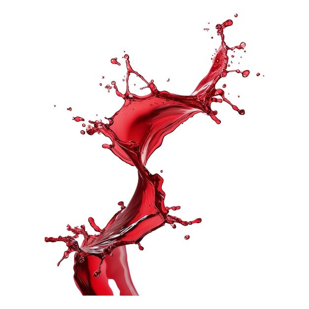 PSD splash de vin rouge