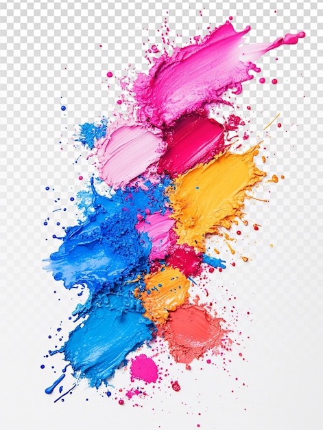 Splashes de aquarela vibrante em fundo branco para design