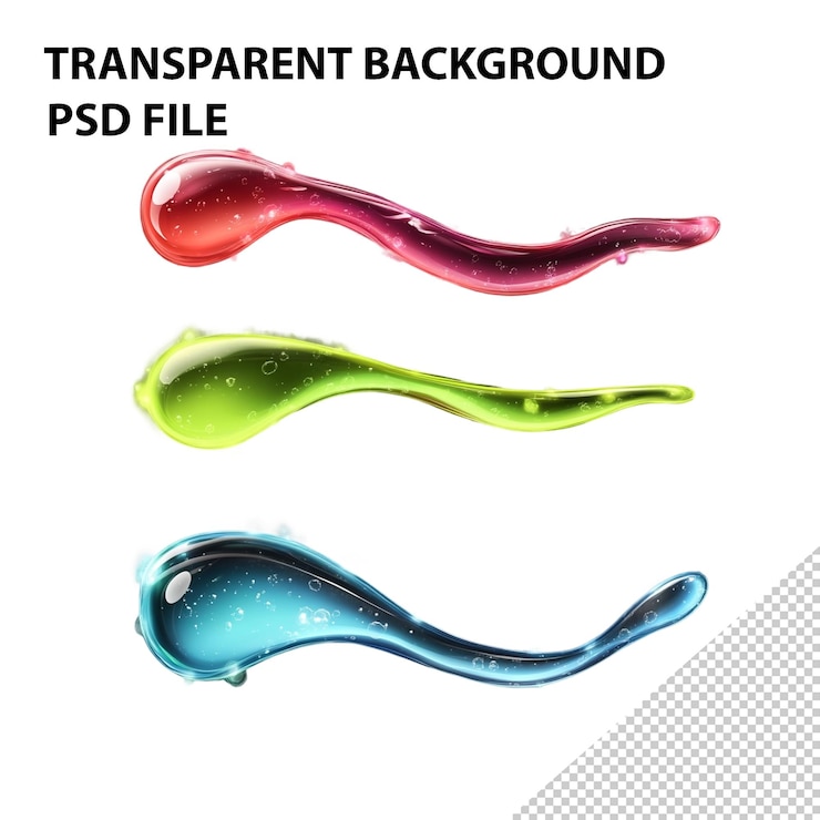 PSD splats liquidi colorati