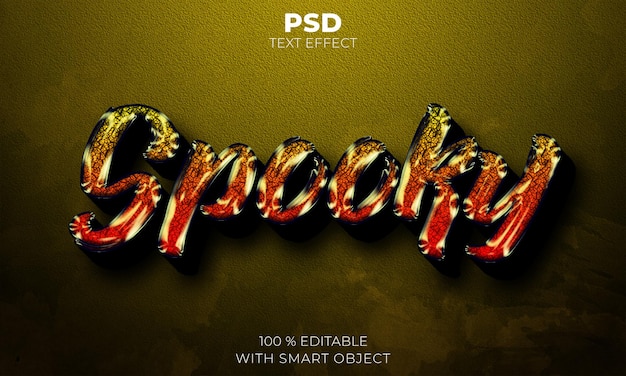 Spooky 3D editierbarer Texteffekt
