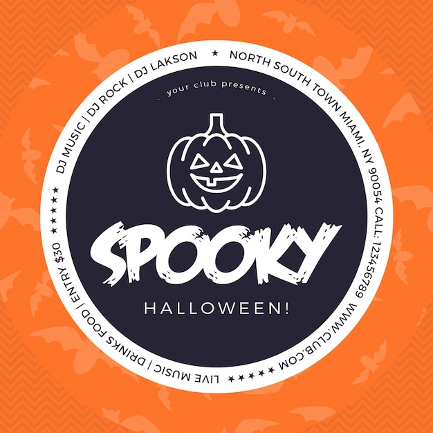 PSD spooky halloween facebook et instagram post-modèle