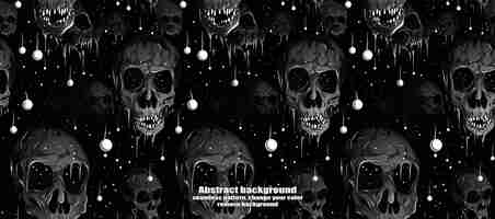 PSD spooky skulls amp ghosts fondo de halloween brillante