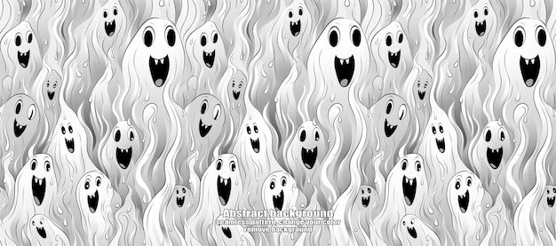 Spooky skulls amp ghosts fondo de halloween brillante