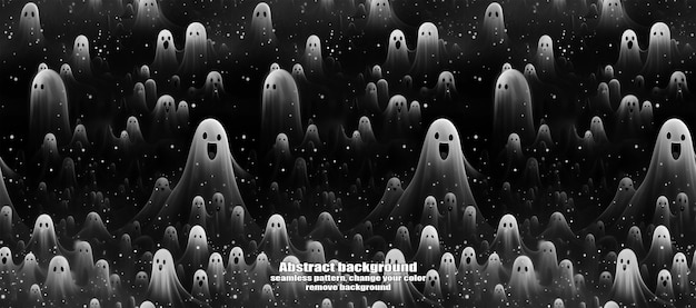 PSD spooky skulls amp ghosts fondo de halloween brillante