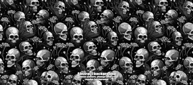 PSD spooky skulls amp ghosts fondo de halloween brillante