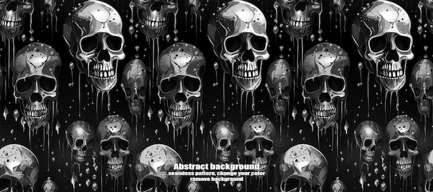 PSD spooky skulls amp ghosts fondo de halloween brillante