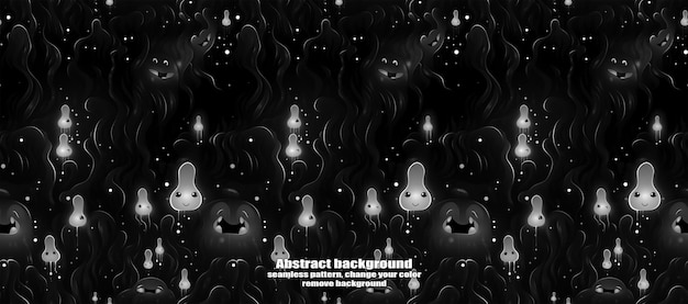 PSD spooky skulls amp ghosts fondo de halloween brillante