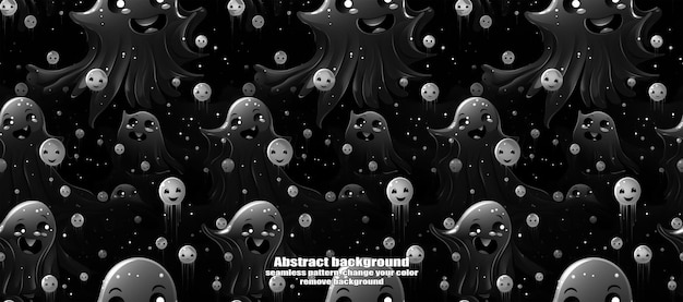 PSD spooky skulls amp ghosts fondo de halloween brillante